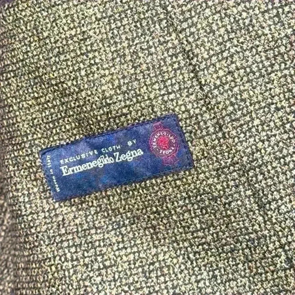 Ermenegildo Zegna Sport Coat Blazer Wool Cashmere Regular Size 42 Tan Formal VTG - Picture 4 of 13